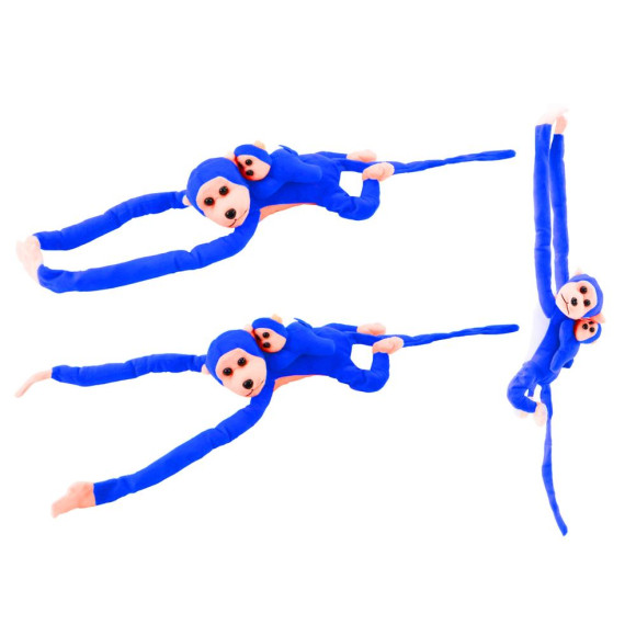 Maskotka Pluszowa Małpka z Dzieckiem Niebieska 70 cm Maskotka Pluszowa Małpka z Dzieckiem Niebieska 70 cm