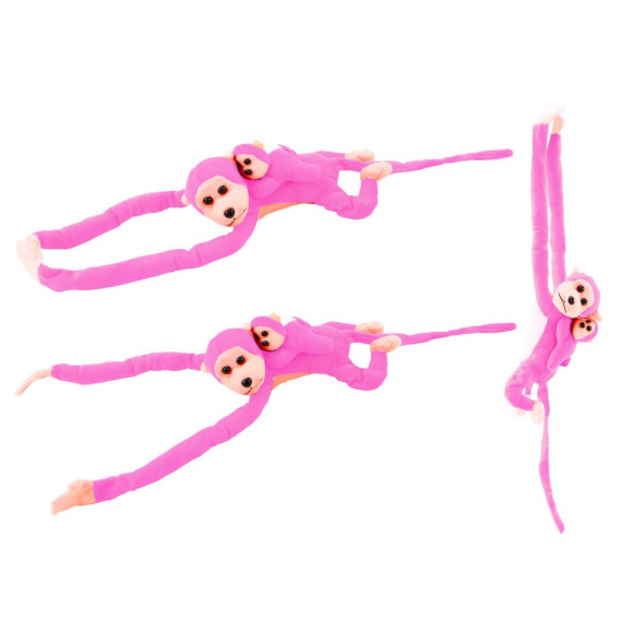 Maskotka Pluszowa Małpka z Dzieckiem Różowa 70 cm Maskotka Pluszowa Małpka z Dzieckiem Różowa 70 cm