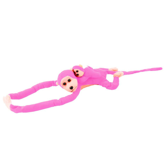 Maskotka Pluszowa Małpka z Dzieckiem Różowa 70 cm Maskotka Pluszowa Małpka z Dzieckiem Różowa 70 cm
