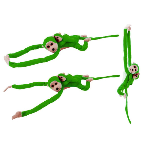 Maskotka Pluszowa Małpka z Dzieckiem Zielona 70 cm Maskotka Pluszowa Małpka z Dzieckiem Zielona 70 cm