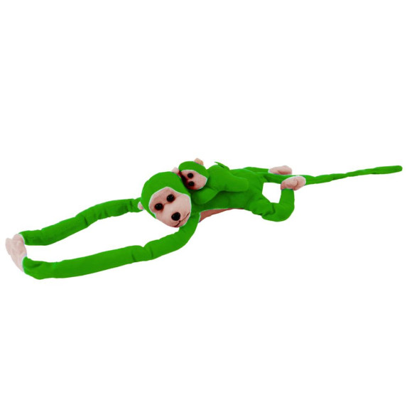 Maskotka Pluszowa Małpka z Dzieckiem Zielona 70 cm Maskotka Pluszowa Małpka z Dzieckiem Zielona 70 cm