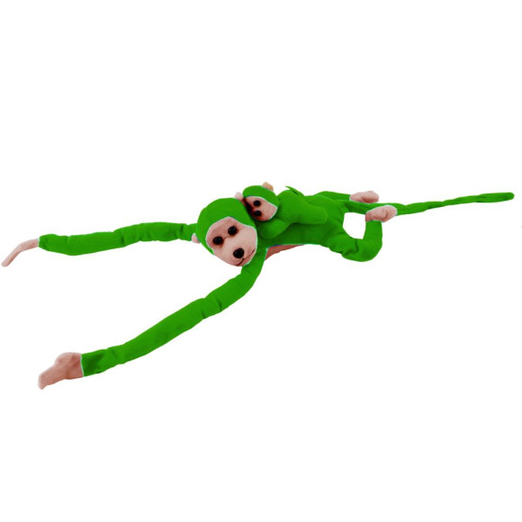 Maskotka Pluszowa Małpka z Dzieckiem Zielona 70 cm Maskotka Pluszowa Małpka z Dzieckiem Zielona 70 cm