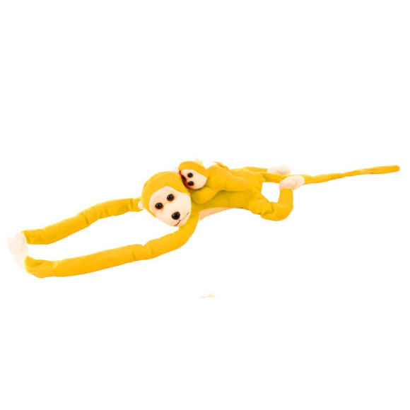 Maskotka Pluszowa Małpka z Dzieckiem Żółta 70 cm Maskotka Pluszowa Małpka z Dzieckiem Żółta 70 cm