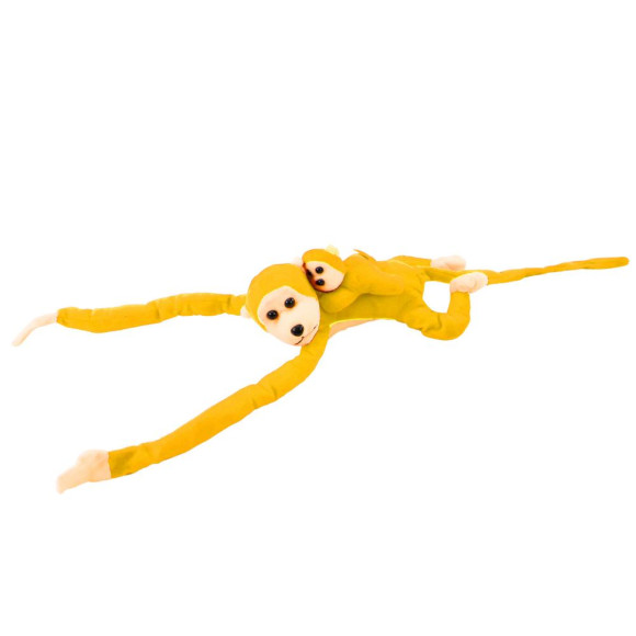 Maskotka Pluszowa Małpka z Dzieckiem Żółta 70 cm Maskotka Pluszowa Małpka z Dzieckiem Żółta 70 cm