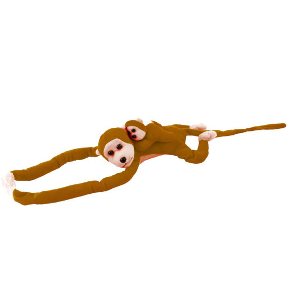 Maskotka Pluszowa Małpka z Dzieckiem Ciemno Brązowa 70 cm Maskotka Pluszowa Małpka z Dzieckiem Ciemno Brązowa 70 cm