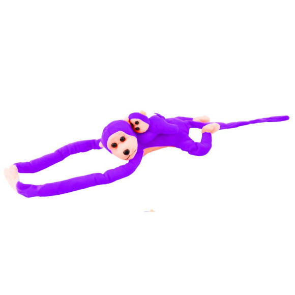 Maskotka Pluszowa Małpka z Dzieckiem Fioletowa 90 cm Maskotka Pluszowa Małpka z Dzieckiem Fioletowa 90 cm