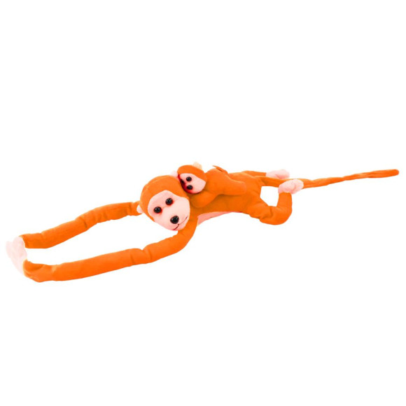 Maskotka Pluszowa Małpka z Dzieckiem Pomarańczowa 90 cm Maskotka Pluszowa Małpka z Dzieckiem Pomarańczowa 90 cm