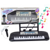 Elektryczne Pianinko Dla Dzieci Stojak Mikrofon Czarne