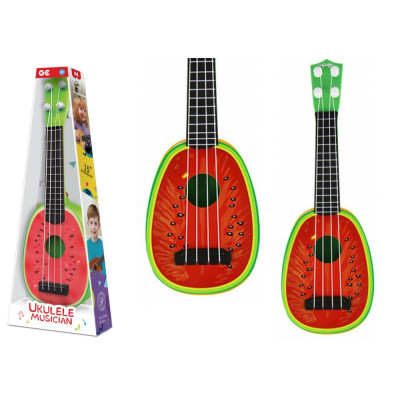 Ukulele Dla Dzieci Mini Gitara 4 Struny Owoc Arbuz 15"