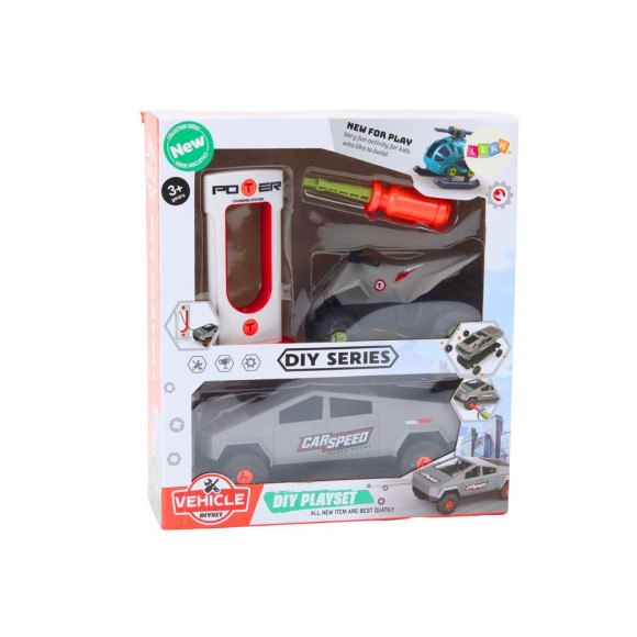 Zestaw Nowoczesne Auto z Quadem Do Rozkręcania DIY Siwy Zestaw Nowoczesne Auto z Quadem Do Rozkręcania DIY Siwy