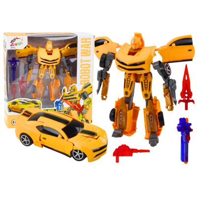 Auto-Robot 2w1 Transformacja Sportowy Żółty