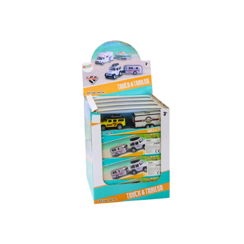 Autko Terenowe Z Przyczepą Kamperem Napęd Metalowe