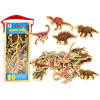 Zestaw Magnesy Drewniane Dinozaury 20 Sztuk Kolorowe