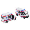 Ambulans Karetka 1:32 Otwierane Drzwi Światła Dźwięki Napęd Biała