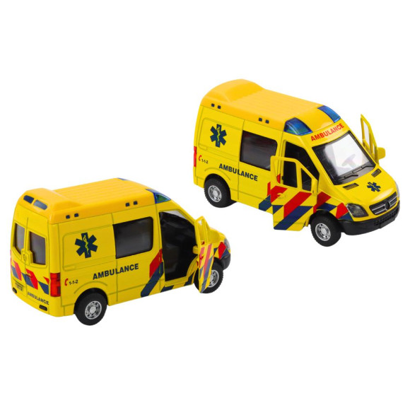 Ambulans Karetka 1:32 Otwierane Drzwi Światła Dźwięki Napęd Żółt Ambulans Karetka 1:32 Otwierane Drzwi Światła Dźwięki Napęd Żółt