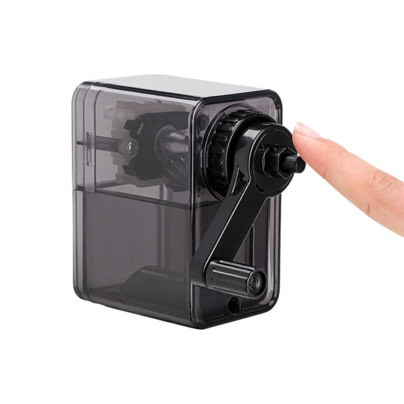 Temperówka Strugaczka Na Korbkę Z Pojemnikiem Czarna