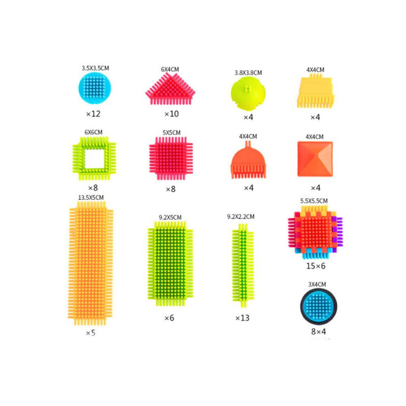 Zestaw Klocków W Pudełku 200 Elementów Wielokolorowe