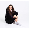Bluza koc Oversize Czarny Cozy Noxxiez CH355					