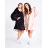 Bluza koc Oversize Czarny Cozy Noxxiez CH355					