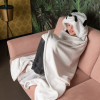 Panda Kocyk z kapturem dla dzieci Cozy Noxxiez BL823					