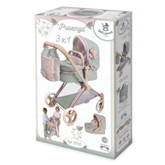 Wózek Provenza 3w1 dla lalek DeCuevas Toys 81745 Wózek Provenza 3w1 dla lalek DeCuevas Toys 81745