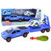Zestaw Nowoczesne Auto z Helikopterem i Lawetą Do Rozkręcania DIY Niebieski Zestaw Nowoczesne Auto z Helikopterem i Lawetą Do Rozkręcania DIY Niebieski