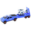 Zestaw Nowoczesne Auto z Helikopterem i Lawetą Do Rozkręcania DIY Niebieski Zestaw Nowoczesne Auto z Helikopterem i Lawetą Do Rozkręcania DIY Niebieski