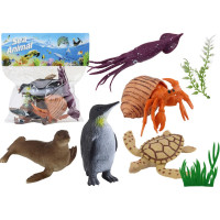 Zestaw Figurek Zwierząt Morskich Roślinki 8 El
