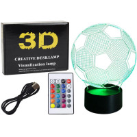 Lampka Bezprzewodowa Statuetka Piłka 3D LED Pilot