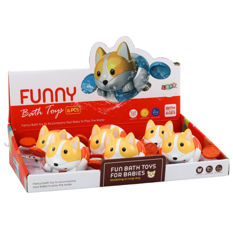 Mechaniczna Zabawka Do Kąpieli Nakręcana Lisek w Kółku