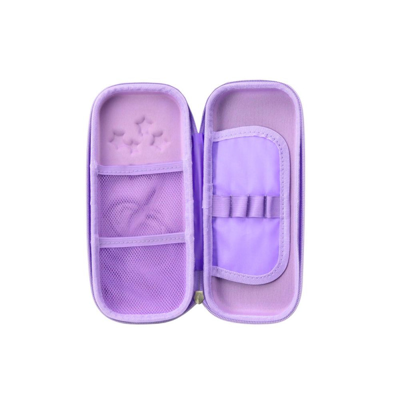 Piórnik Z Jednorożcem Rozkładany 3D Fioletowy 23x10x5 cm