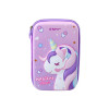 Duży Piórnik Z Jednorożcem Rozkładany 3D Fioletowy 23x15x5 cm