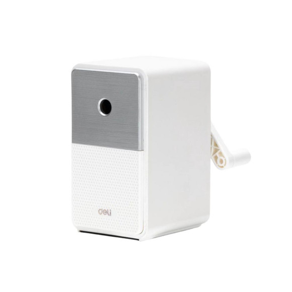 Strugaczka Na Korbkę Z Pojemnikiem Regulacja Ostrza Biała