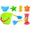 Zestaw Zabawek Do Piasku Wiaderko Zamek Młynek 9 El