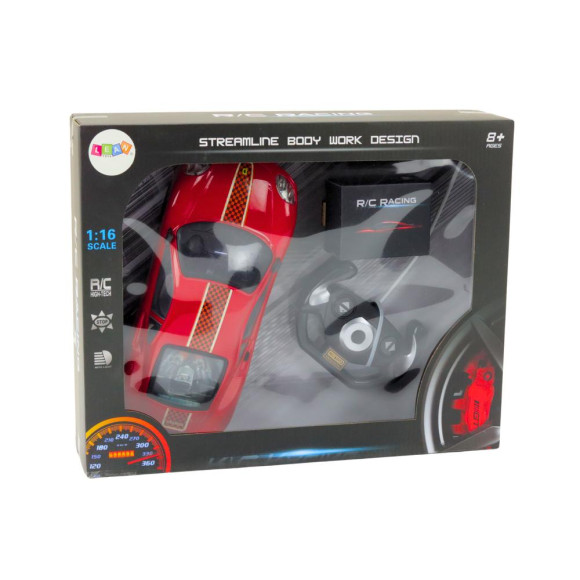 Auto Sportowe Zdalnie Sterowane Na Pilota 1:16 R/C Czerwone Auto Sportowe Zdalnie Sterowane Na Pilota 1:16 R/C Czerwone