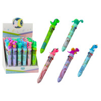 Długopis Wielokolorowy Dinozaur Automatyczny 10 Kolorów Mix